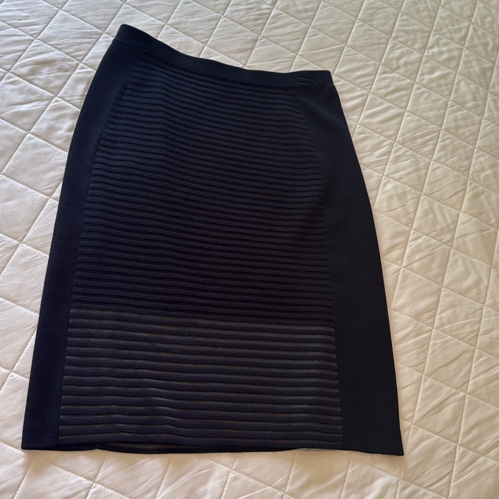 Navy blue pencil skirt